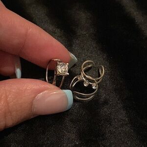 Silver Cartlidge Hoop Diamond Earrings